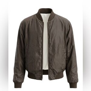 BUD BERMA MENS VINTAGE BROWN FLIGHT JACKET SIZE 40 REVERSIBLE